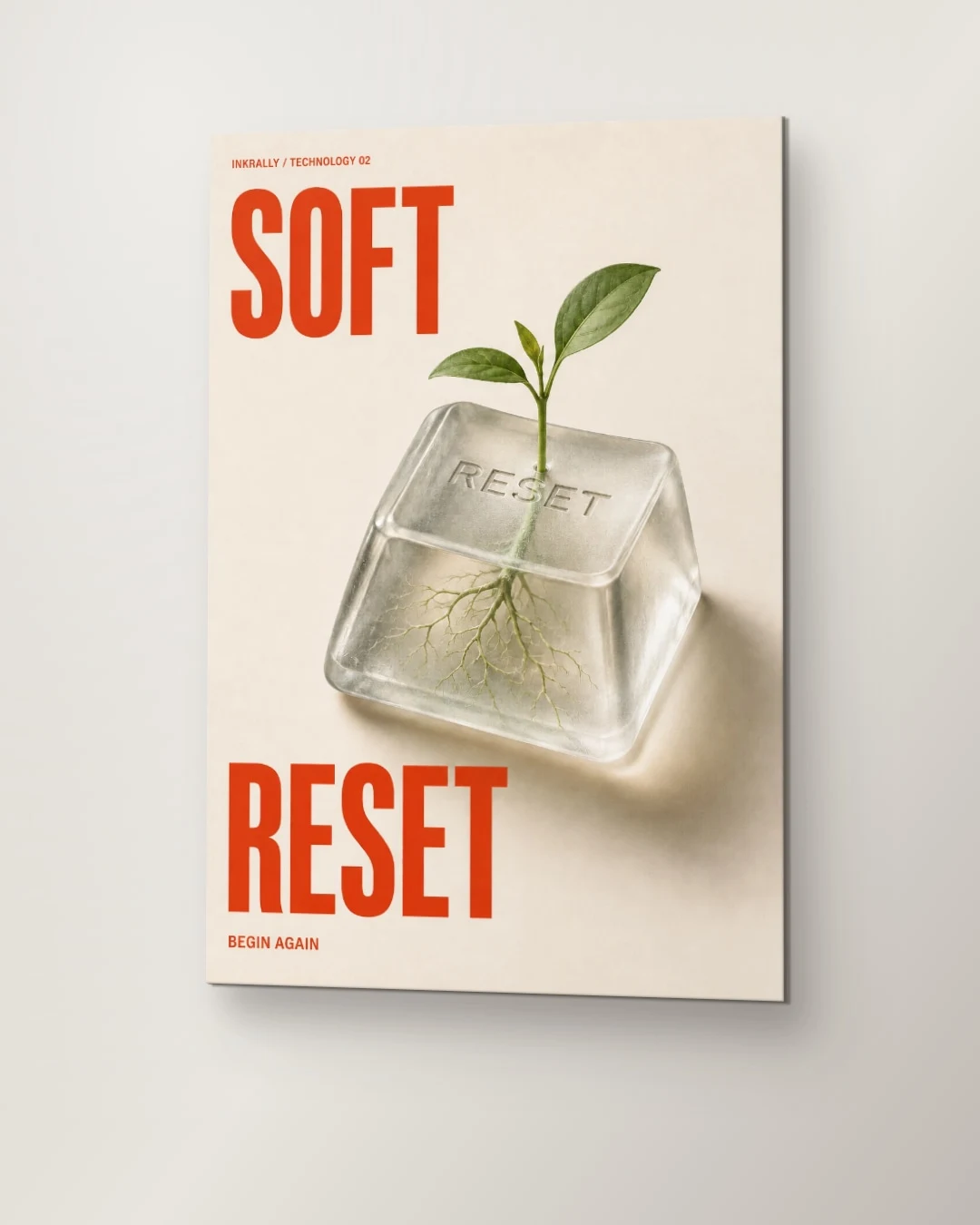 INKRALLY Soft Reset studio ad design
